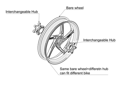2016-2020 Kawasaki ZX10 Lightweight Forged Aluminum Racing Wheels – High Performance Front & Rear Rim Set GP5